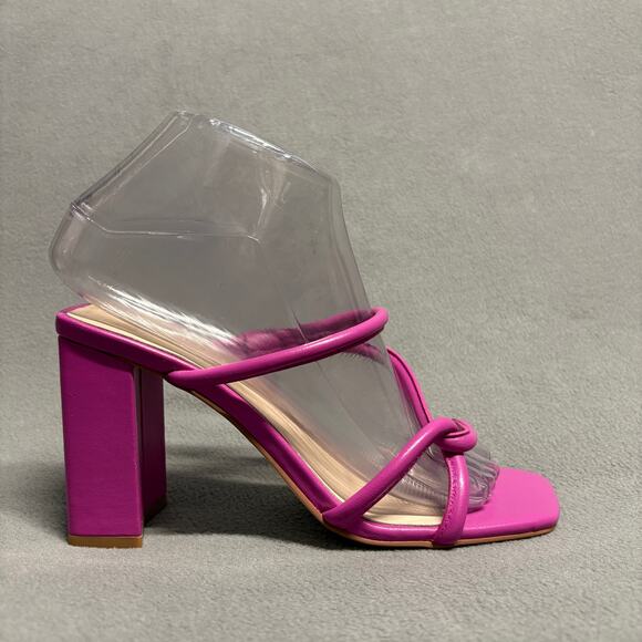 INTENTIONALLY BLANK x REVOLVE Wick Sandal Heels in Flamingo Pink Size 7 - Picture 2 of 16